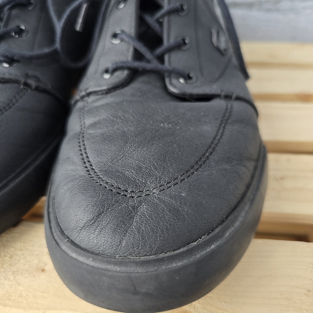 Lacoste Bayliss Black Leather Sneakers Lace Up Mens Size 11 - Picture 5 of 14